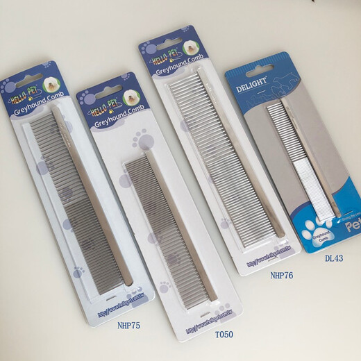 DELIGHT Pet Comb Cat and Dog Comb Ragdoll Cat Knotting Comb Teddy Bichon Dog Combing Artifact Pulling Comb NHP75 Short Hair Steel Comb-19cm