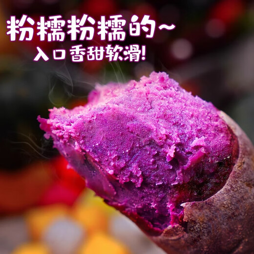 Jingdida Hainan Sandy Purple Sweet Potato Purple Sweet Potato Meal Replacement Net Weight 5Jin Jin is equal to 0.5kg (3-8 taels/piece) Straight from the source