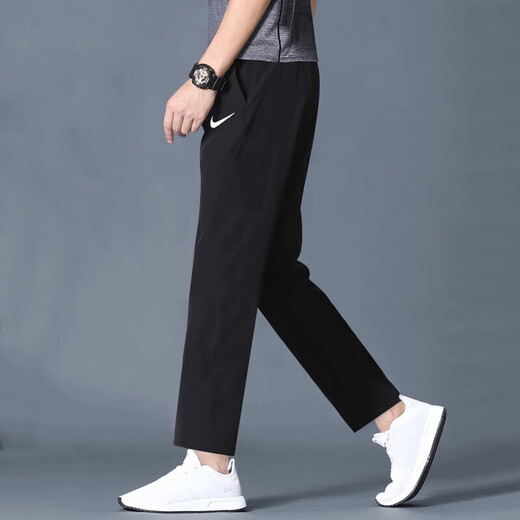 Nike (Nike) Herrenhose 25 Sommer neue Sporthosen Jogginghosen Trendy Workwear Lose gewebtes Schnelltrocknen-Hose DM6627-010/gewebtes Schnelltrocknen/Gerade dünn S