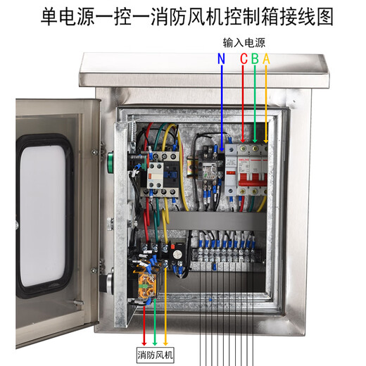 Stainless steel water pump control box outdoor double door rainproof three-phase 380V outdoor sewage regulator pump fan control cabinet one control one sewage 0.75-4kw