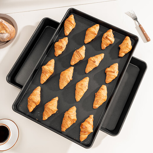 Shuyu British commercial non-stick baking pan 60 40 oven bread baking mold special rectangular aluminum tray non-stick non-stick 0.5 thick middle edge 60x40x2.8cm