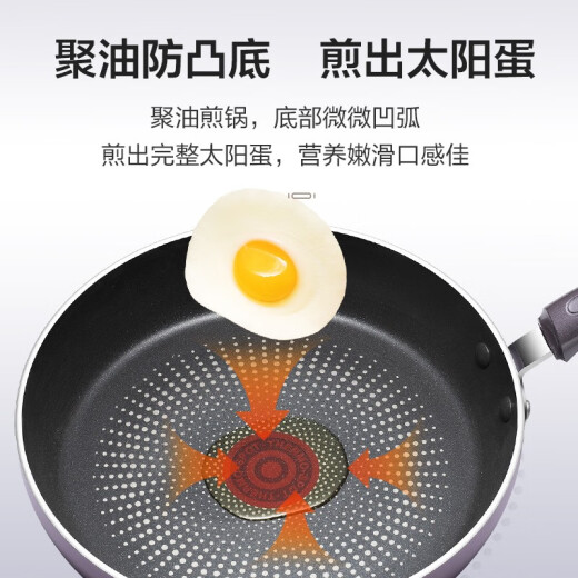 SUPOR 28cm glass lid fire red dot frying pan non-stick induction cooker universal wok PJ28K4