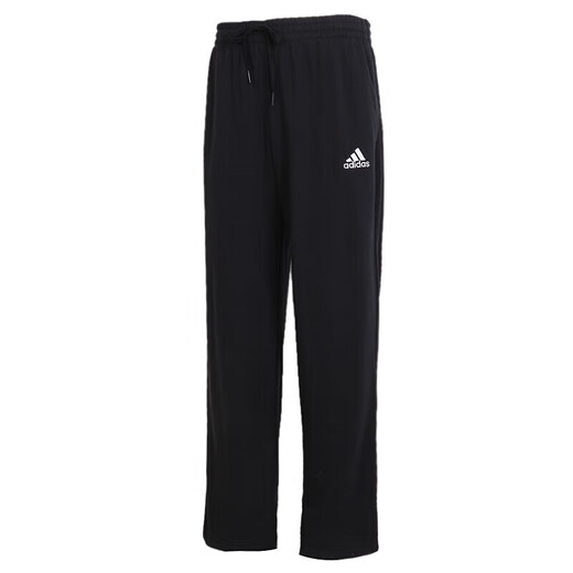 阿迪达斯（adidas）官方男裤 2025秋季新款运动裤透气卫裤宽松休闲长裤直筒裤子 GK9273/黑色-宽松直筒 M