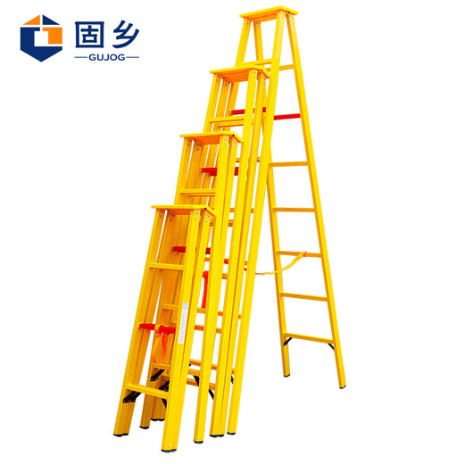 Guxiang insulated ladder, insulated herringbone ladder, electrician's ladder, engineering safety ladder, fiberglass fiber single-sided telescopic ladder, insulated ladder, herringbone ladder, 3 meters