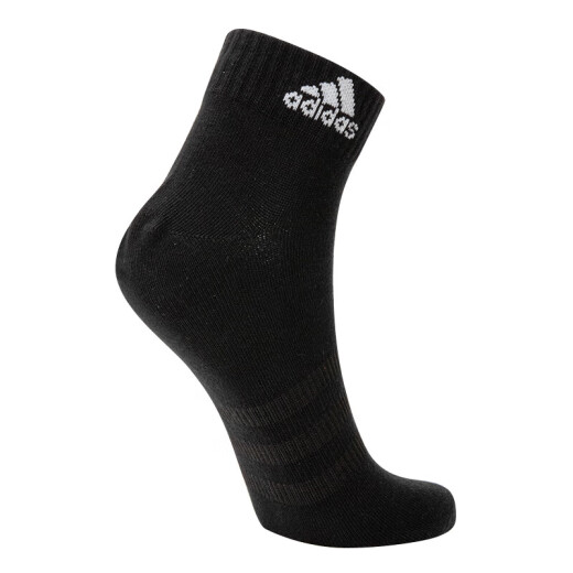 阿迪达斯 （adidas）男袜女袜子24冬季新款三双装运动休闲袜子跑步训练舒适 IC1283/灰白黑/三双装 S 鞋码37-39码