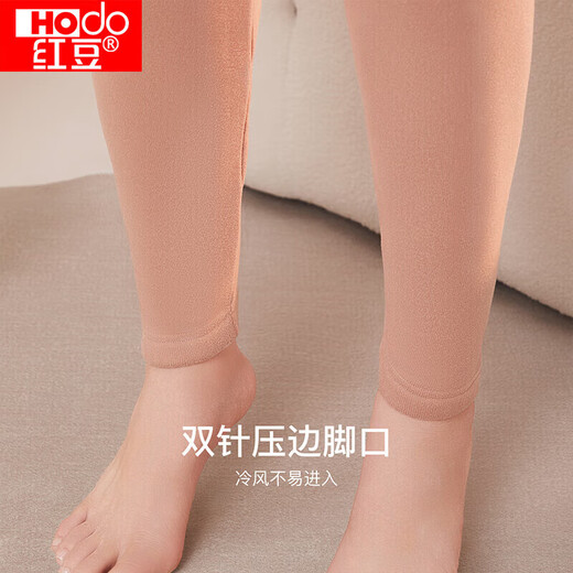 Red bean thermal underwear for women with wool plus velvet thickened antibacterial and wearable middle-high collar middle-aged and elderly cold-proof set