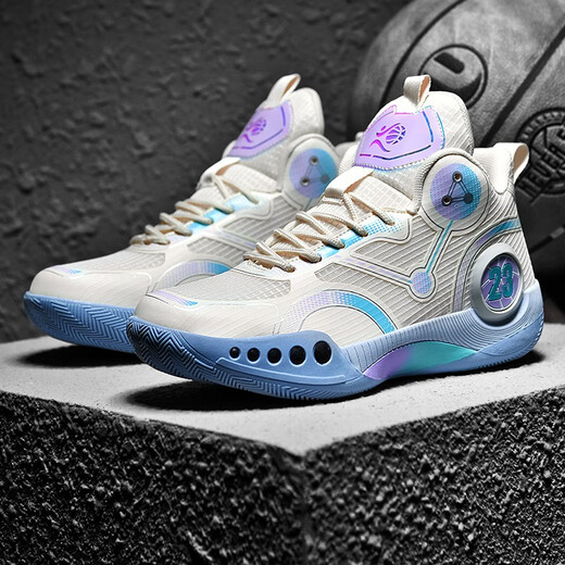 Basketball shoes Phantom 3 autumn mesh breathable non-slip boys sports shoes for teenagers Kobe children's sneakers 866 beige-mesh air cushion model size 35 attention to send basketball socks bracelets