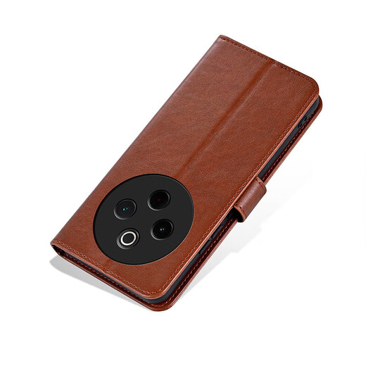 AZNS vivo Y300Pro flip leather case mobile phone case y300Pro+ 5G protection anti-fall front and rear full coverage V2410A soft shell rollover wallet style new business men and women brown