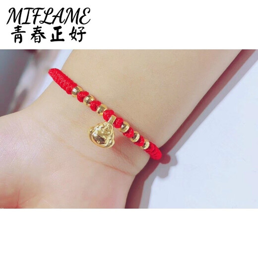 Miflame999 pure gold gold Buddha pendant for women necklace pendant small gold Buddha bracelet 3D hard gold Maitreya Buddha baby gift Maitreya Buddha bracelet