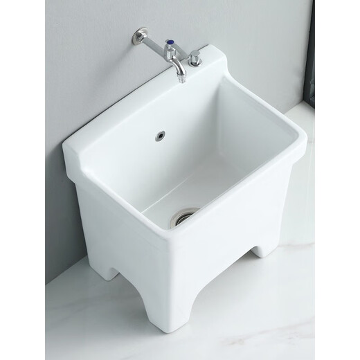 Anhua Sanitary Ware (annwa) Mengyue ceramic large floor washing mop pool tank household balcony outdoor high-foot bathroom commercial pier T18 (Taiwan controlled anti-blocking drain)