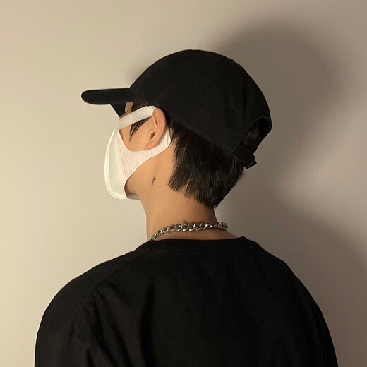 Yu Da Big Head Hat Men's Men's Trendy Black Baseball Sombrá que muestra la cara pequeña Versátil Versátil Versátil Cora Béisbol Béisbol Código estándar negro de los hombres [ajustable 54-59 cm]