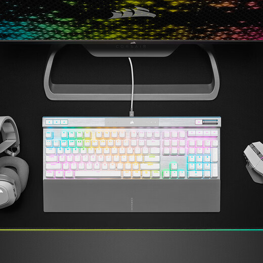 USCORSAIR K70 PRO RGB Mechanical Keyboard Gaming Keyboard Cherry Axle K70 RGB PRO White OPX Axle