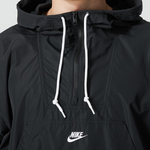 NIKE men's spring new woven hooded half-zip sweatshirt sports casual pullover jacket FN3893-010 L
