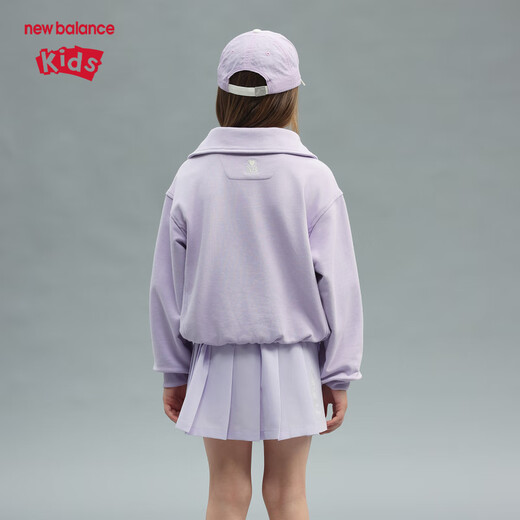 NEW BALANCE nb童装女童25年春秋新款时尚半拉链卫衣ND7ZF14132 紫罗兰 160