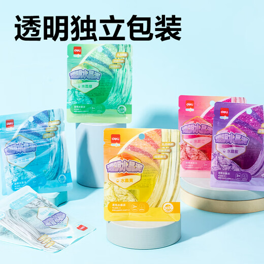 Deli Slime Crystal Mud Jelly Coupe Décompression Artefact Elfe Elfe Verre Liquide Bubble Clay Child's Birthday Gift Gift School Graduation Gived Gift Single Pack