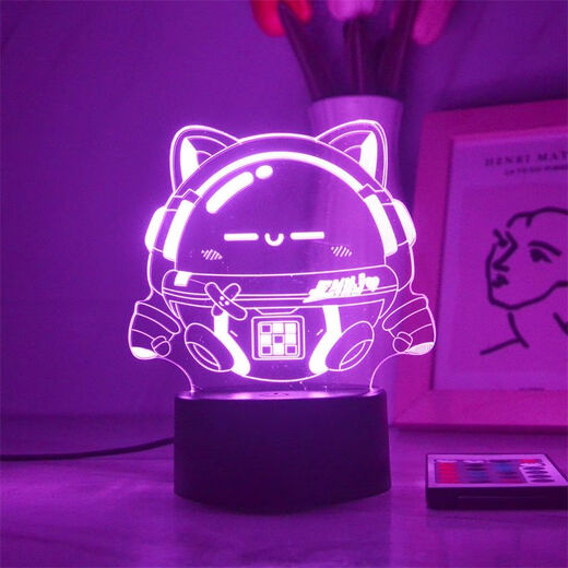 Nueva fiesta de huevo luces ambientales periféricas Baker Styling luces nocturnas coloridas en los regalos de cumpleaños junto a la cama 3899-5 Zhai Zai Xiong 7 Colores Botthip Black Bottom y batería Modelo de batería