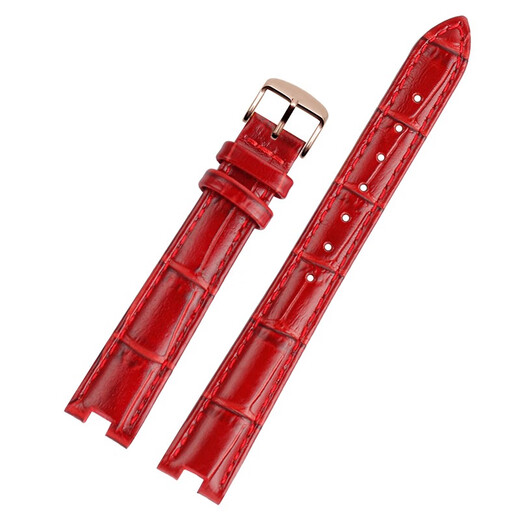 
Nexuiz suitable for Gucci strap YA14140 GC Gucci 12 watch strap notch leather YA141501 women's bracelet red steel pin buckle 14 notch 5mm