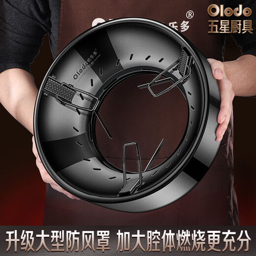 Olodo (Olodo) German 304 stainless steel gas stove windproof fire cover gas energy-saving cover gas stove bracket stove stand bracket double-layer windproof fire focus 2 pack universal stove