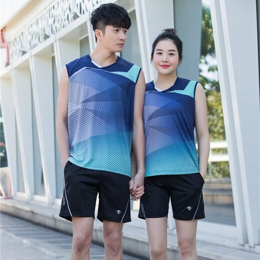 茶小阿夏季无袖运动背心男女羽毛球服套装透气速干乒乓球网排篮球衣定制 女款红色上衣B3889 L