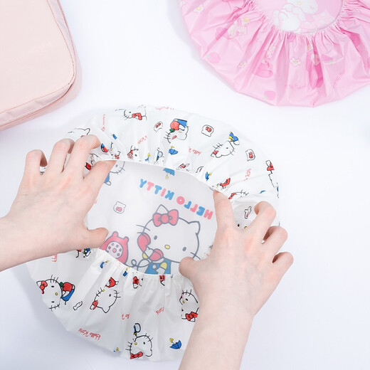 MINISO Sanrio waterproof cartoon shower cap waterproof shower cap baked oil shower cap travel portable (3 pieces)