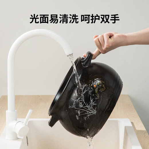 Chuidahuang ceramic pot 5.2L casserole for soup, medicine, porridge and rice stew pot, health soup pot, big belly pot for open fire use