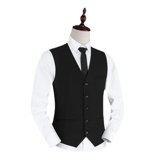 XINING XINING XINING TRAUS Vest Vest Men's Decoration Body Body Professional Matrimonio Marrio Marrio Marrio El novio del novio del chaleco negro de una sola pieza 2xl
