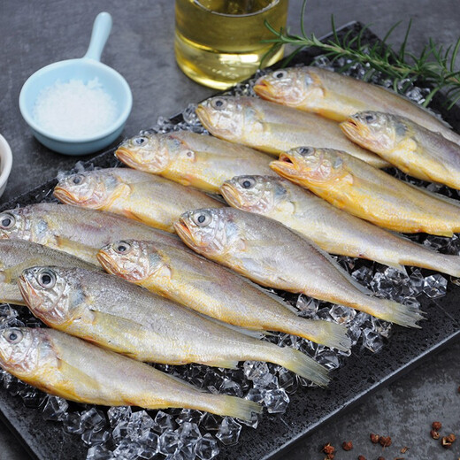 Pure color and original flavor Frozen Zhoushan small yellow croaker 2.8 Jin Jin equals 0.5 kg Barbecue ingredients Fresh fish