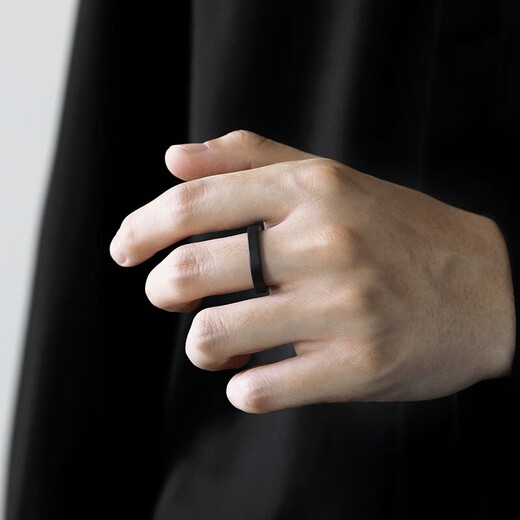 MHFDO old phoenix quality ceramic ring men's closed frosted index finger ring trendy self-discipline ring women's tail ring gift ring gift