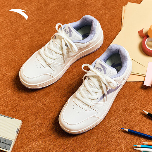 Anta first year board shoes women's shoes summer white shoes student thick sole retro trend men and women same style height-enhancing sports casual shoes
