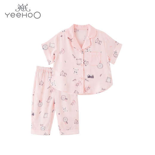 Yingshi (Yeehoo) [Тот же стиль в торговом центре] Детский домашний костюм для домашней одежды Yingshi для мальчиков и девочек Tiansi с коротки