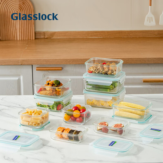 Shantou Lincun Glalok Koreanisch Temperiertes Glas Frischwachtbox Rechteckige Bento Box Dickeed Lunchbox Schüssel 695 ml
