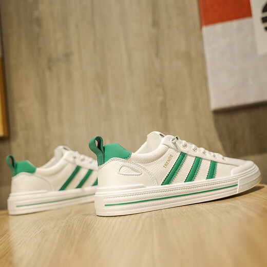 RM ROSA small white shoes men's shoes spring and autumn new versatile fashion trend casual shoes men's trendy brand men's shoes men T6227 white and green 41