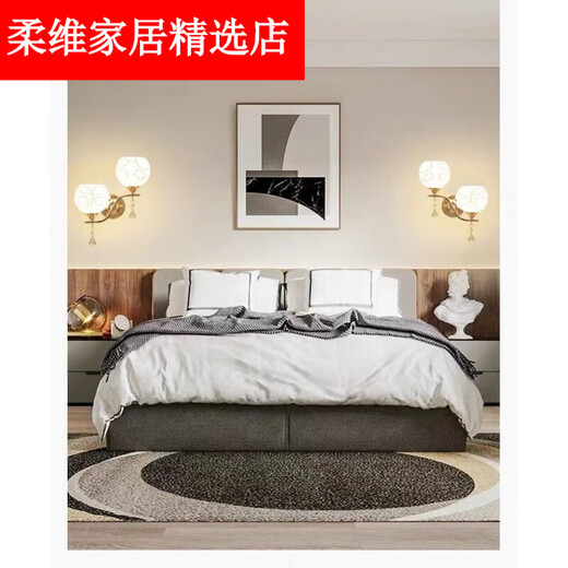 奇立彩凡双头壁灯现代简约卧室床头灯创意客厅背景楼梯过道超亮墙壁灯 5 6182双 12W