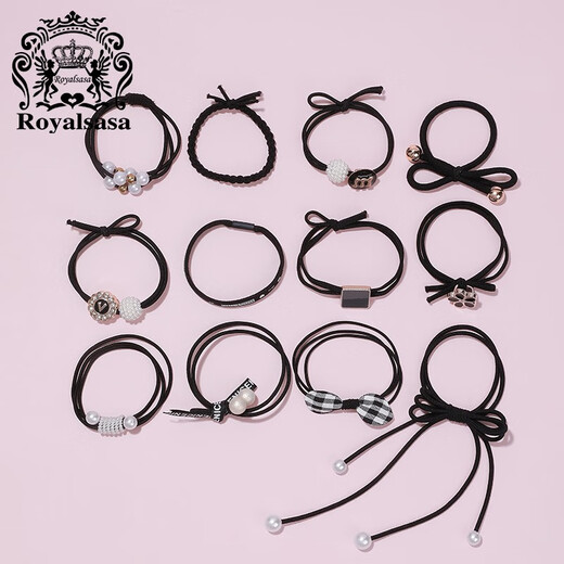Royal sasa royal salsa hair rope hair tie 12-piece combination set basic elastic rubber band small fresh hair tie accessories