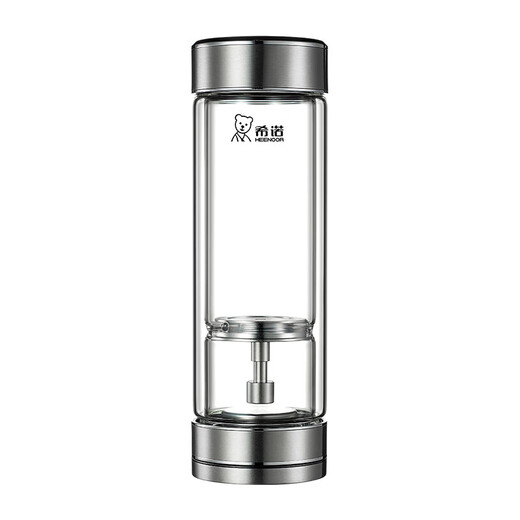 HEENOOR double-layer glass magnetic tea and water separation cup men's high-end tea cup water cup XN-7013 true color 370mL