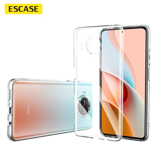 Escase Redmi Note9Pro Caso de protección de la caja del teléfono móvil Cobertura completa de la caída/Silicona de la carcasa blanda (con agujero de cordón) Caso de protección transparente
