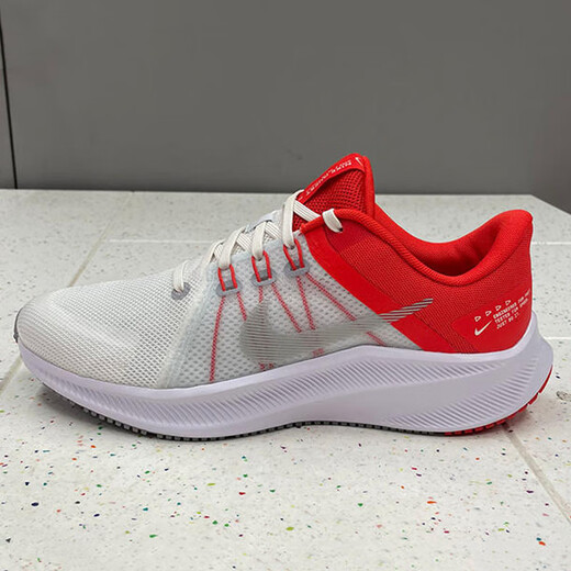 耐克（Nike）跑步鞋子男2025夏季新款健身训练网面透气减震轻便休闲运动鞋 DA1105-100/QUEST 4/白灰红 41