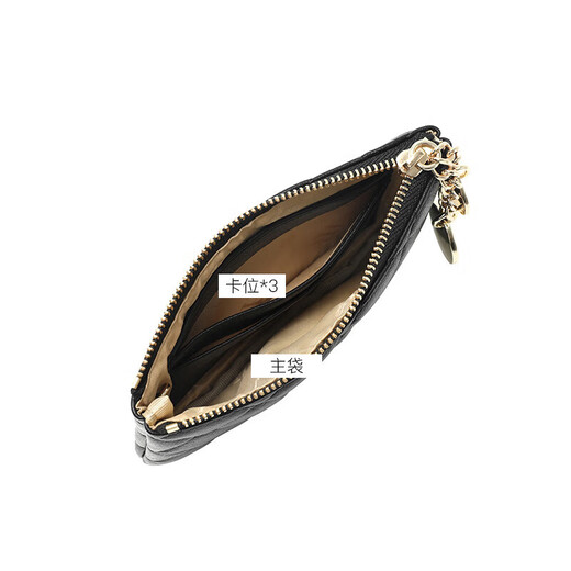 HR Helena Coin Wallet 2024 Neue Mode Clutch Vielseitige lässige Diamant -Reißverschluss Brieftasche Frauen trendy Schwarz.