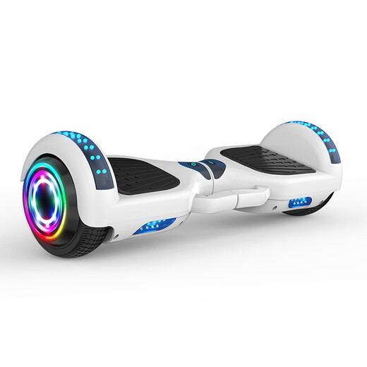 Yifeng Children's Zweirad Electric Intelligent Balance Bike Twist Off-Road Self-Parallel dual-räderkörperes sensorisches Auto für erwachsene Körper für 3-12 Jahre. Weißes 6,5-Zoll-Standardmodell + Marionette + tragbar