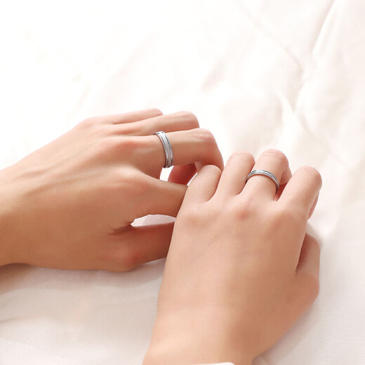 MZMZ platinum couple ring pt950 platinum closed men's ring frosted tail ring Double Eleven birthday gift for girlfriend, light luxury model - time-worn ring (remarks)