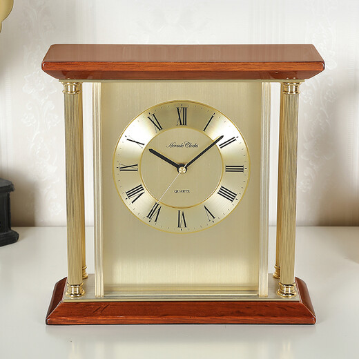 赫姆勒时钟（Hermle Clocks）欧式现代座钟客厅实木报时摆件低音低噪台式坐钟 QT203-21003