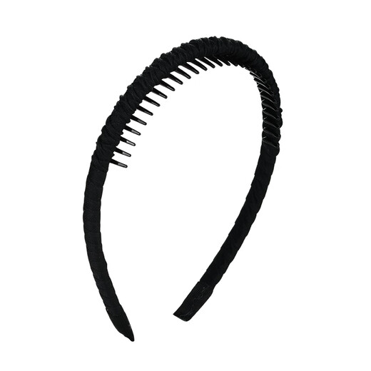 VAN OCEAN ANNORA headband for women's face wash, special toothed anti-slip crushing hair finishing headband hair clip simple home elegant black