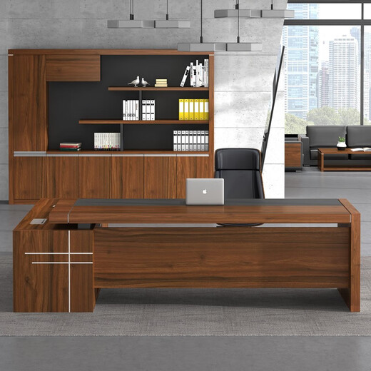 Lan Ran Office Furniture Boss Desk Executive Desk Modern Simple Manager President Desk Supervisor Desk 2000*800 Including Side Cabinets