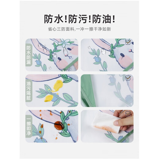 刘潮布夏季儿童宝宝吃饭围兜儿童无袖夏季防水防脏婴儿辅食围裙幼儿园男 【2件】挖掘机+小汽车 130 【建议4―6岁 身高110-130cd