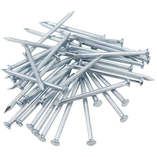 Hasdick Jingcang distribution cement steel nails straight grain cement nails white steel nails galvanized cement nails construction site nails 50mm (1KG)