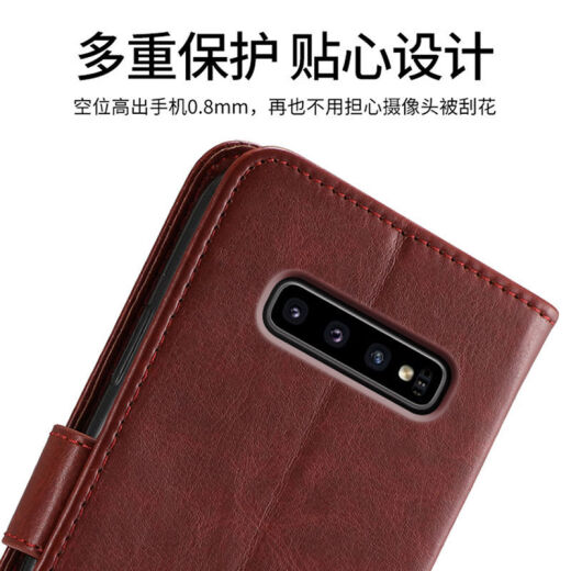 欣迪斯 三星s10手机壳Galaxy SM-G9730保护套F全包防摔G9738翻盖式皮套DS商务钱 *【宝蓝】-单壳+挂绳+全屏膜 三星S10/G9730-匠心工艺