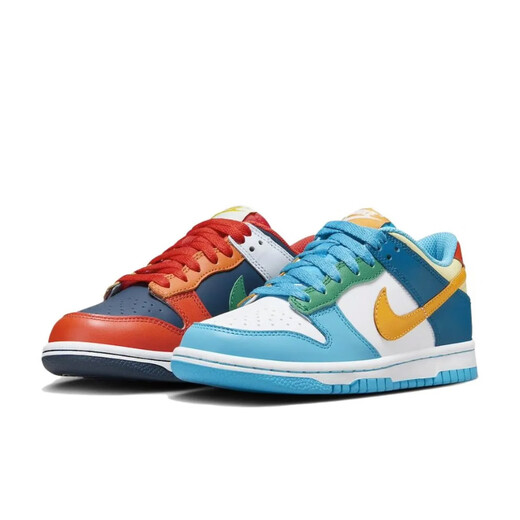 耐克（NIKE）bebe8 SB Dunk Low 女子GS低帮 耐磨运动休闲 滑板鞋 炫彩鸳鸯FQ8348-902 37.5