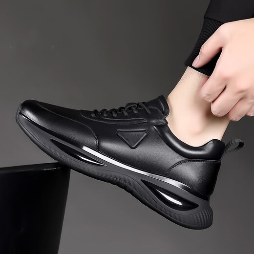 Zapatos para hombres ditterdam zapatillas para correr otoño e invierno 2025 Nuevos deportes livianos más zapatos de algodón de terciopelo zapatos casuales al aire libre para hombres FH-9902 Negro 41