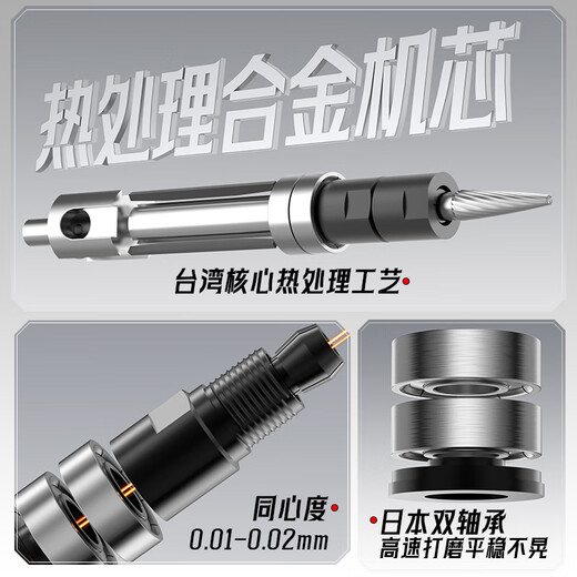 Saint-Nair Taiwan pneumatic grinding machine industrial grade air grinding pen small high-speed jade engraving grinding polishing machine grinding pen S-S-6636 standard high-speed grinding and get 60 pieces set