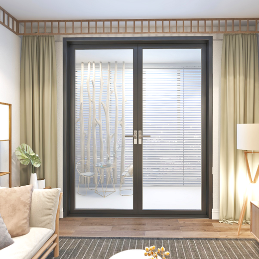 芬德格林门窗100断桥铝合金平开门 带304不锈钢金刚网纱门 防撞隔音防盗室内门客厅阳台室内门窗定制 定制金（可抵货款）